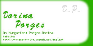 dorina porges business card